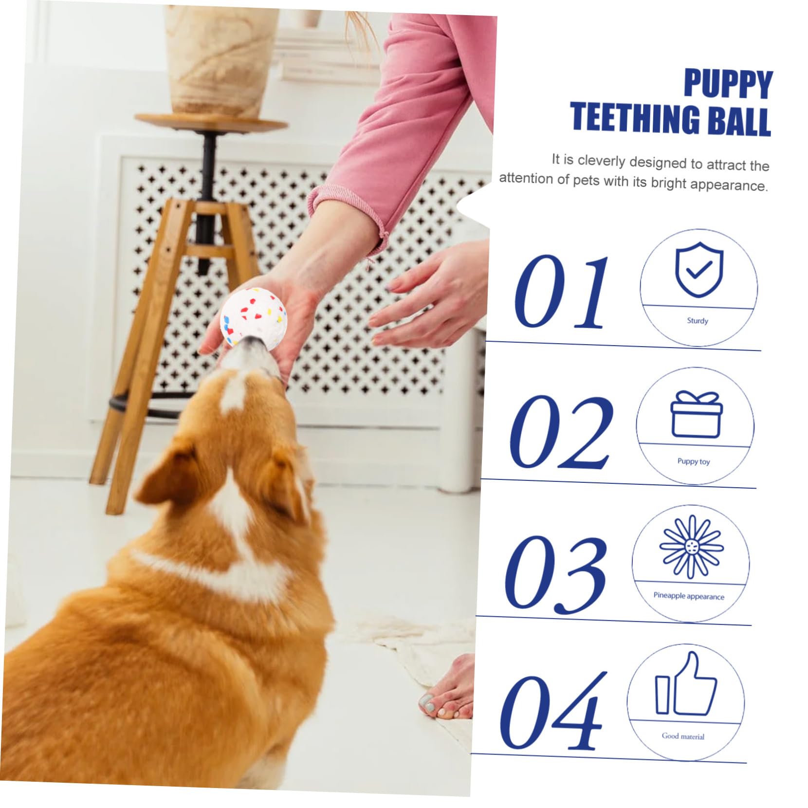 Kisangel 5stücke Bissfester Interaktiver Spielball Für Hunde Elastisches Kauspielzeug Für Welpen Zum Spielen Und Reduzieren Von Langeweile Leicht Und Schwimmfähig Für Kleine Und