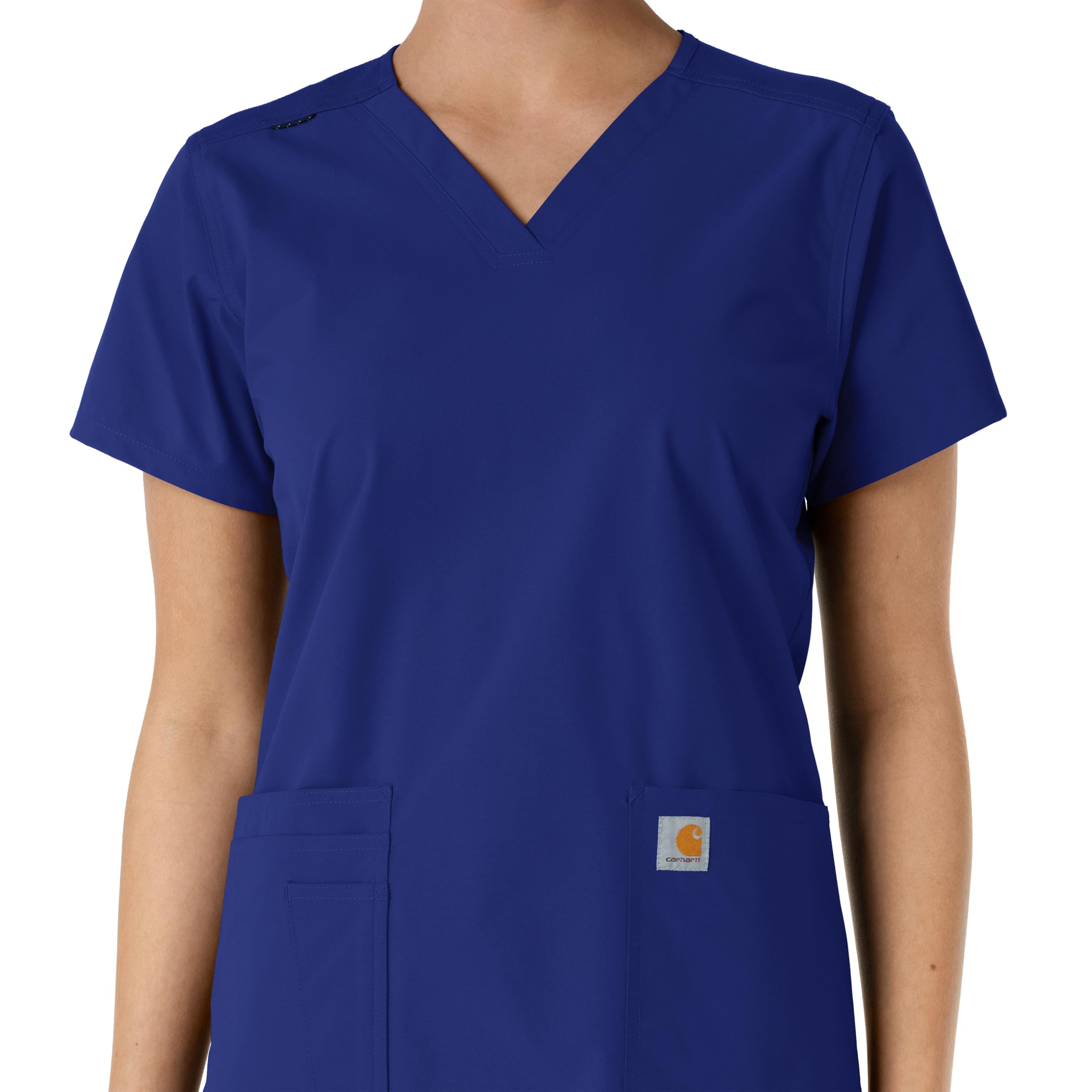 Carhartt Scrubs C12313 damski top Force® Essentials Modern Fit z dekoltem w serek, niebieski (Galaxy Blue), XL