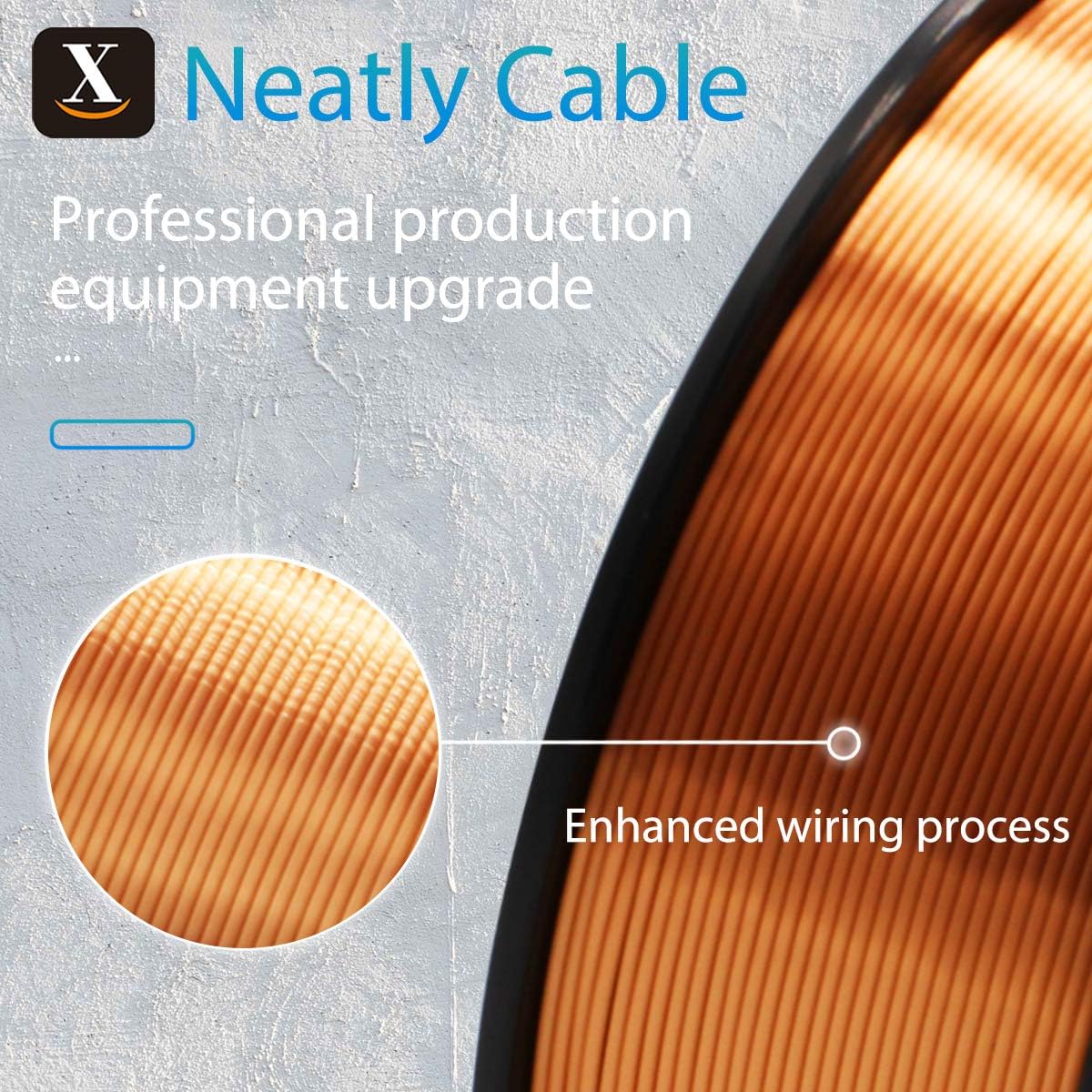 PLA 3D Printer Filament 1.75mm Printing Material Upgrade Version for 3D Printers Pens Accuracy +/- 0.02 mm Copper Silk 1kg/Spool