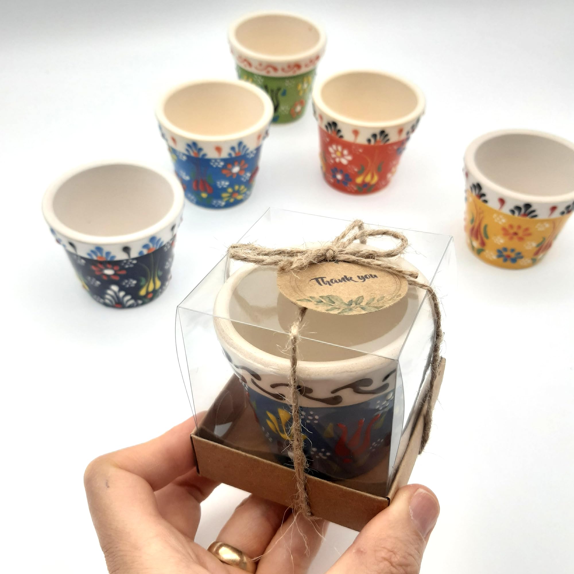 Bomboniere per addio al nubilato per ospiti, vaso in ceramica per piante grasse in scatola, bomboniere per gli ospiti, sfuso, regalo per feste in spiaggia, piante grasse vive non include