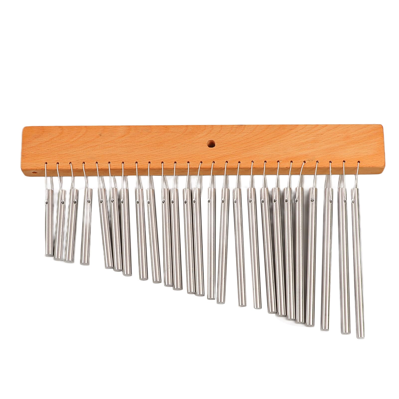 Generic Carillón de Viento para Violín, Barra de Metal Armoniosa, Base de Madera para Material Educativo Musical de Iglesia