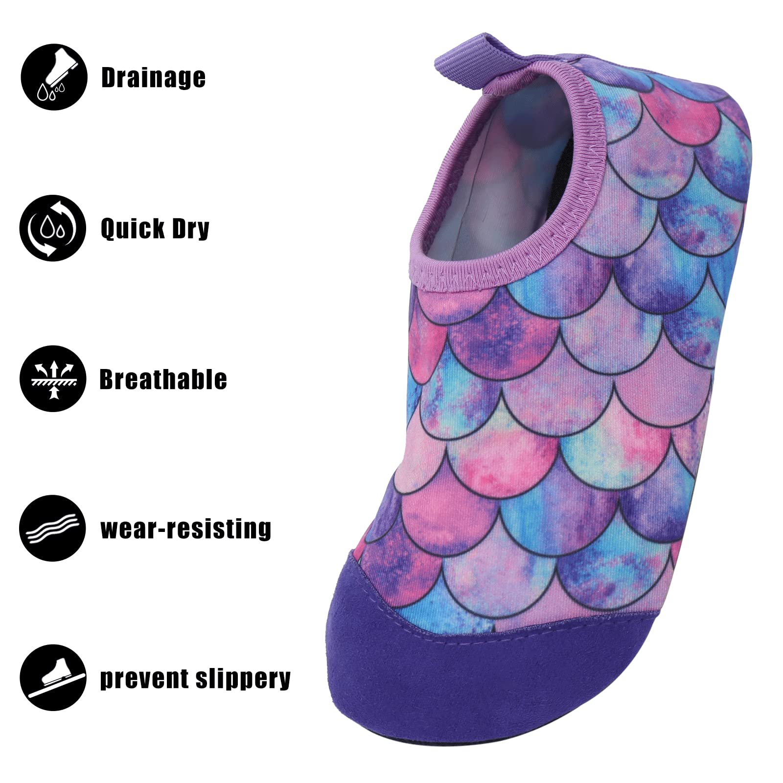 Zapatos de Agua para Niños Escarpines para Niño y Niña Zapatos de Playa Descalzos Antideslizantes Zapatos de Natación para Piscina de Playa
