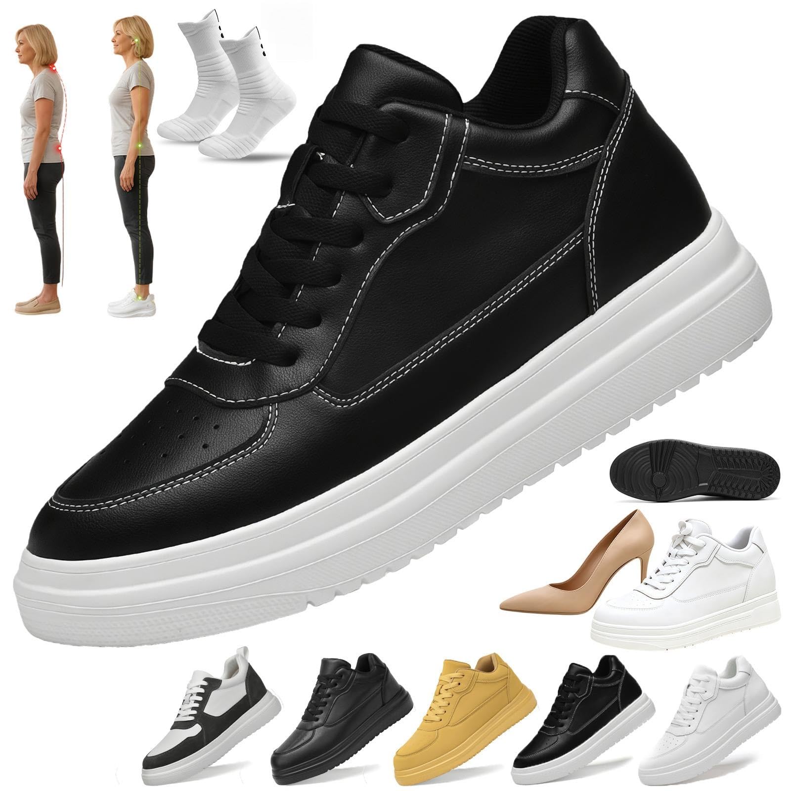 2027 Neu Elevateshoes White Classy Damen - Elevate Shoes Herren 6/8/10cm