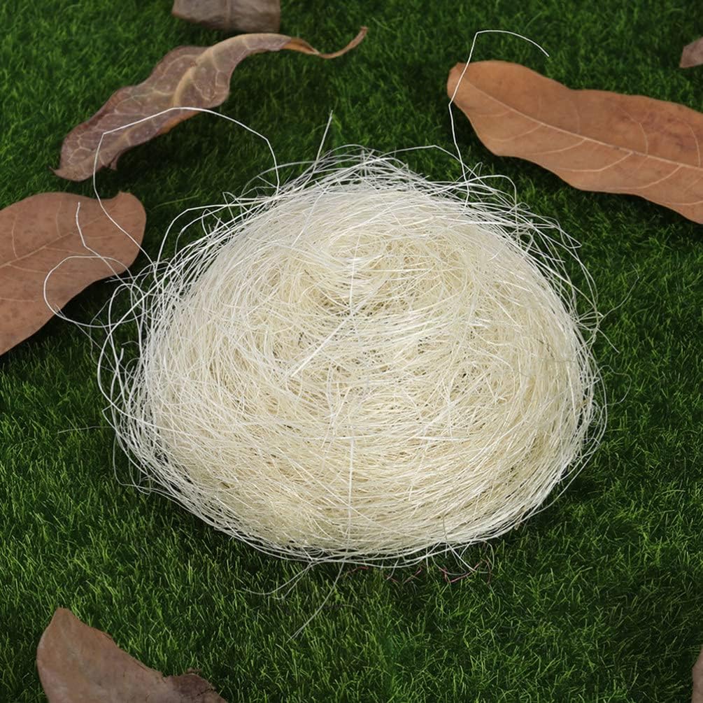 Hemoton 20Pcs Artificial Bird Nest, Natural Rattan Birds Nest Crafts, Easter Bird Nest Decorating Kit for Crafts, Easter, Party, Wedding, Patio (Hemp Thread Color)