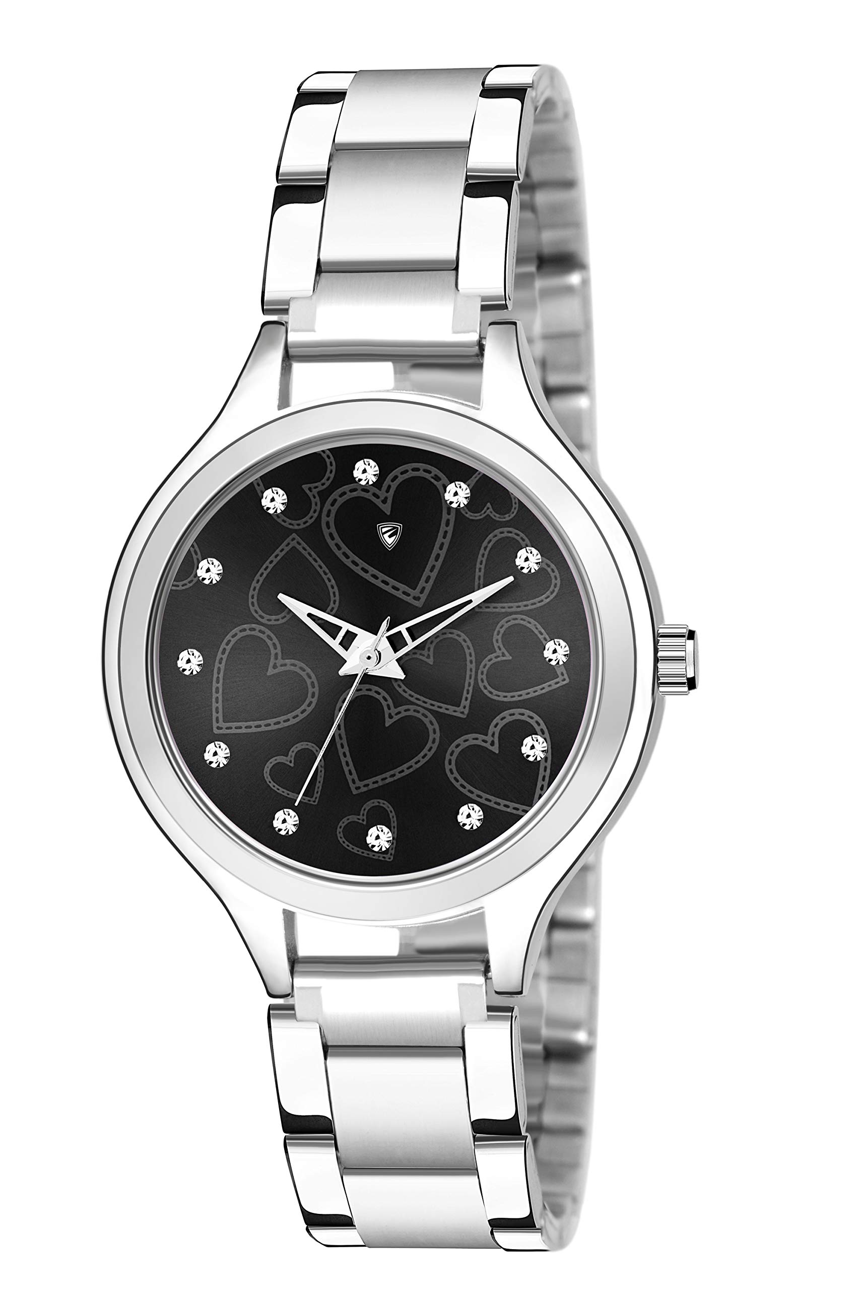 EDINARO Watches for Women Round Studded Dial |Analogue Quartz Movemnet |Long Battery Life|Stainless Steel Adjustable Bracelet Chain Strap|Double Lock Clasp Safety Watches for Girls (B085B3PVRS) Amazon Price History, Amazon Price Tracker
