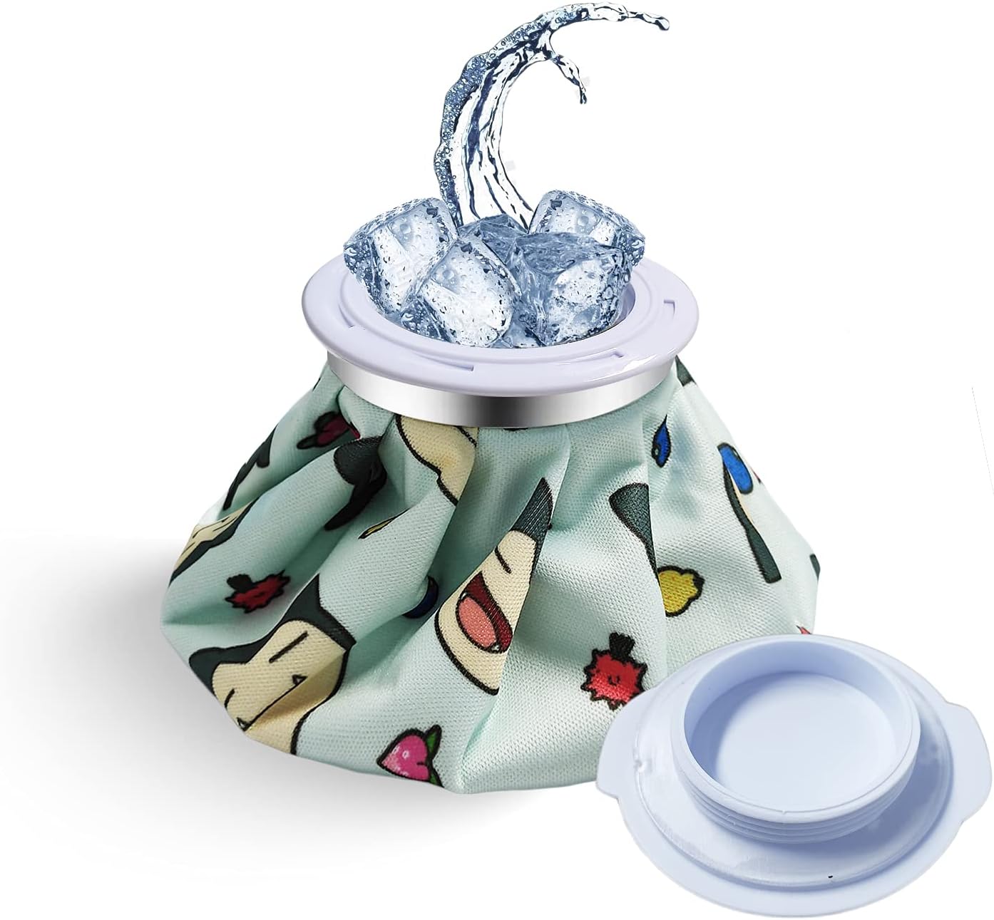 Ice Bag for Injuries, 3 of Set [6/9/11] inch Ice Bag, Light Green with Cute Design, Hot & Cold Therapy and Pain Relief, for Knee Leg Injury, Headaches, Toothache(for Hot Therapy is 50-60℃/122℉-140℉)