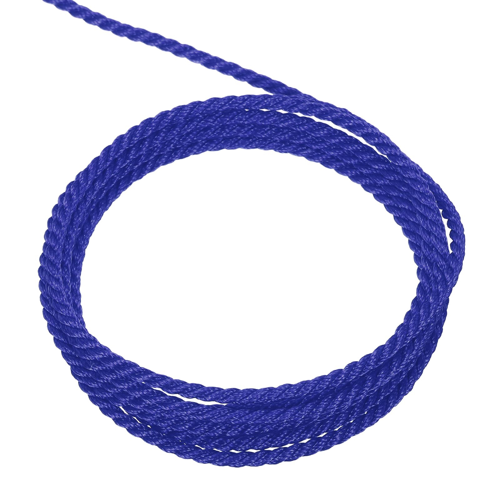 sourcing map Twisted Cord Trim, 11 Yard 2mm 3-Ply Twine Braided Rope Shiny Thread String for Craft Gift Bag Curtain Christmas Decor, Gem Blue - 10m — image 1