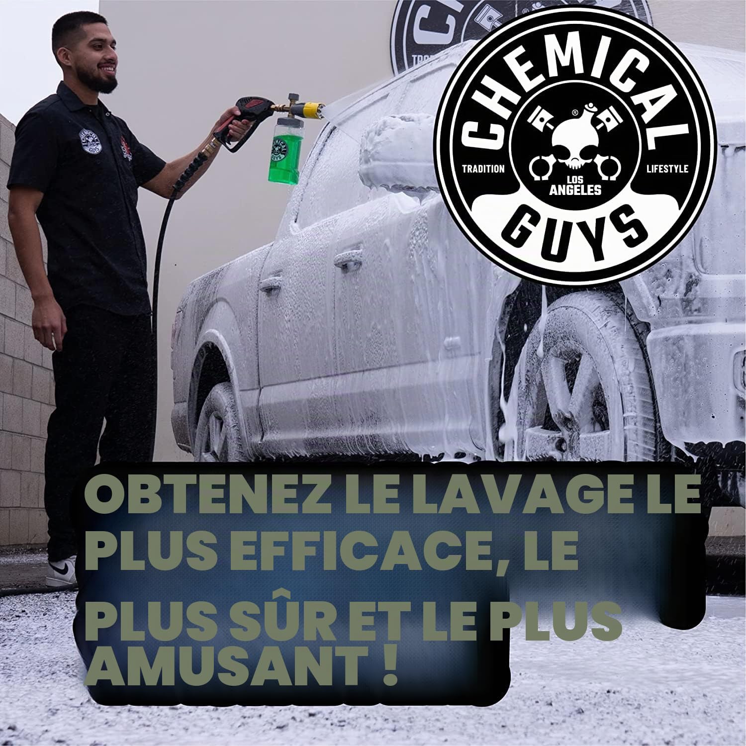 Chemical Guys EQP324 Big Mouth Max Release Canon à Mousse (Lavage de Voiture, Lavage à Domicile et Bateau Qui se connecte à Votre Nettoyeur Haute Pression) Bouteille de 963,9 g