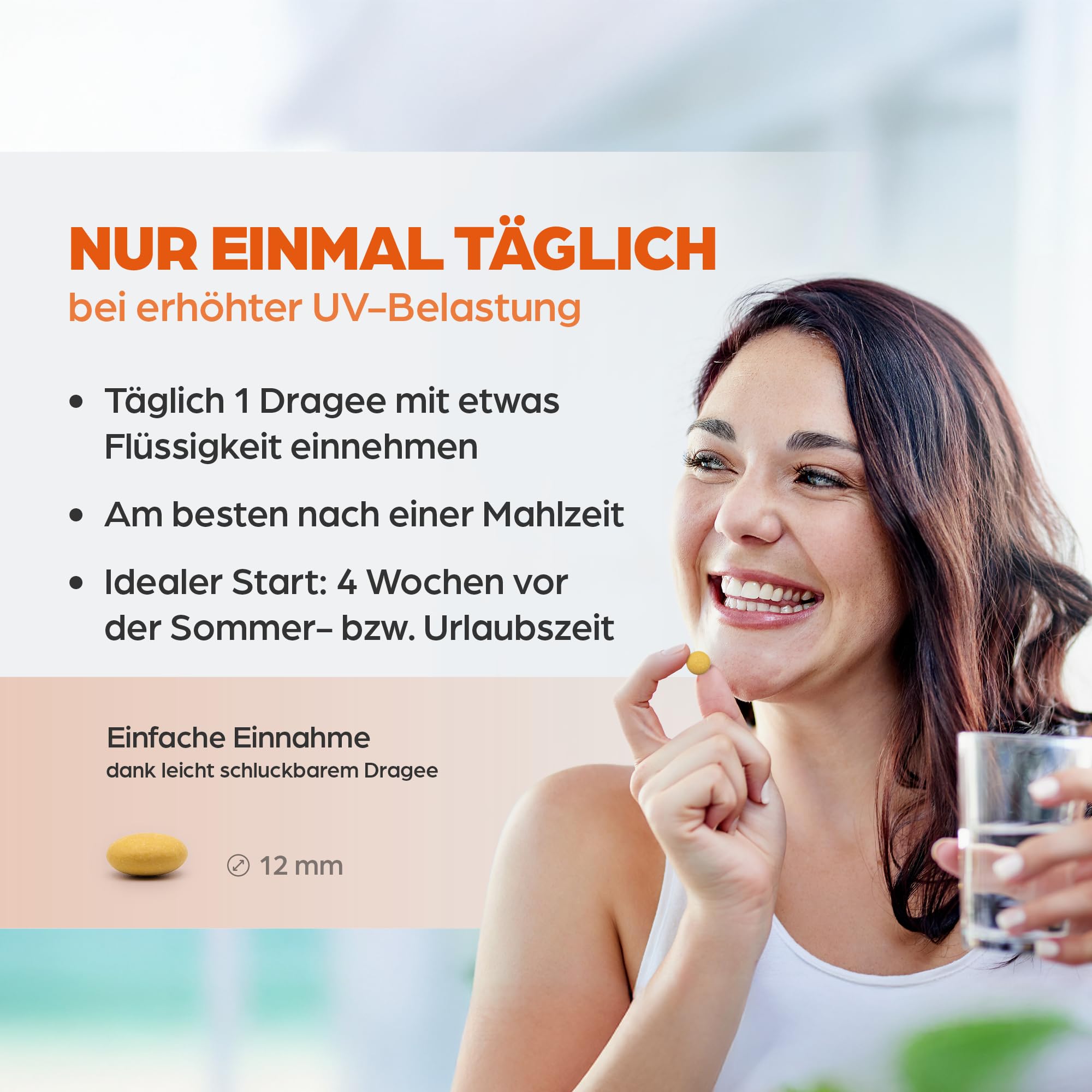 Dr. Böhm SonnenCarotin: Zellschutz-Komplex mit Beta-Carotin für die Haut, bei erhöhter UV-Belastung & Sonnenempfindlichkeit, 60 Dragees