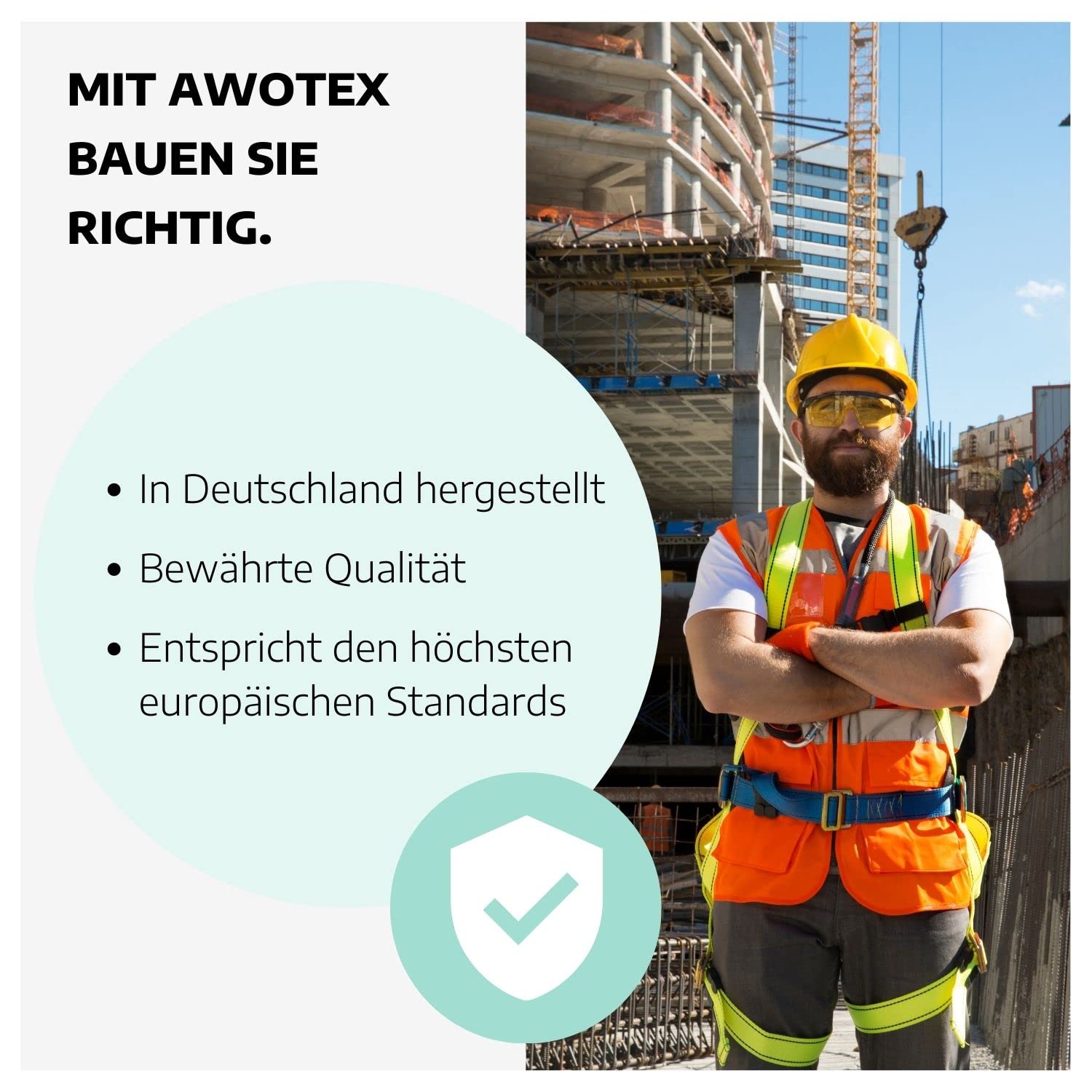 Zweistrang-Kettengehänge 8 mm GK 8 I 3 m Lange Anschlagkette für die Baustelle I Bagger-Zubehör I Traglast 2800kg (0°-45°) & 2000kg (45°-60°) nach EN818-4 I Kettengehänge 2-Strang