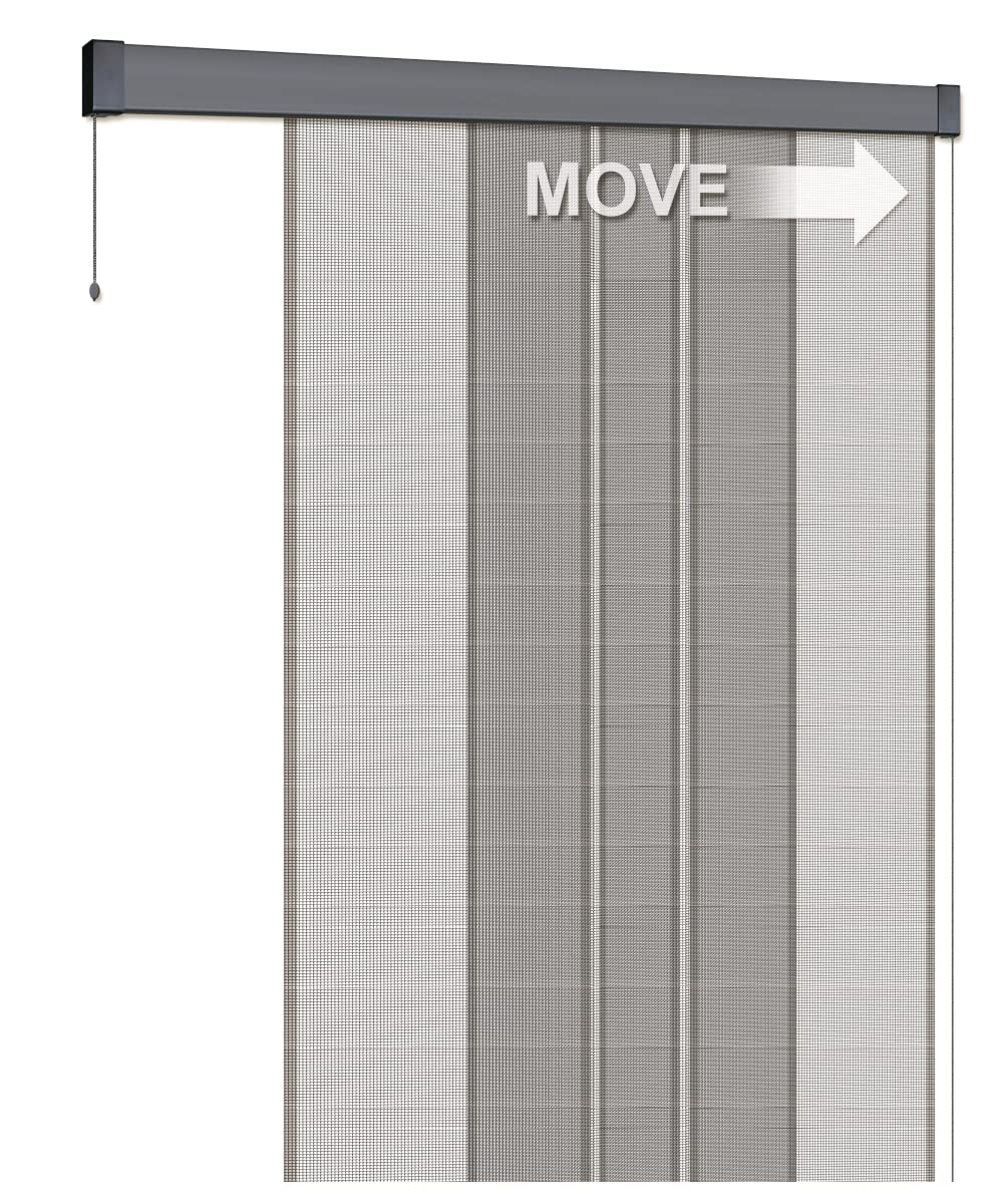 Schellenberg 50663 moskitiera na drzwi balkonowe, ochrona przed owadami, zasłona premium, możliwość skrócenia, szerokość i wysokość, 115 x 250 cm, antracytowa