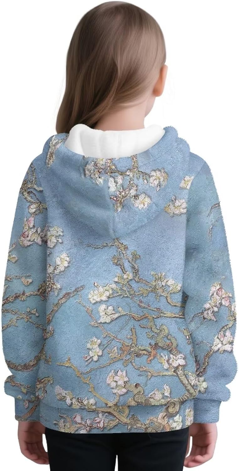 Hoodies for Girls 4-15 Quarter Zip Pullover Sweatshirt, Girls Long Sleeve Tops Warm Loose for Winter Warmth - Image 2