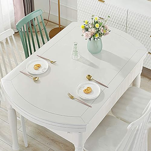 Protector de mantel mate transparente en ángulo recto, 0.079in biselado PVC suave vidrio mantel impermeable y resistente al aceite, para vidrio,
