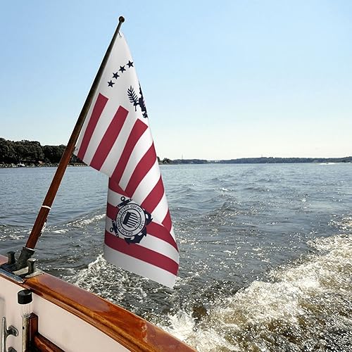 Miniatura 8 de Ensign of the United States Coast Guard (1915-1953) Bandera de 3 x 5 pies, poliéster duradero de doble cara, divertida pancarta decorativa para