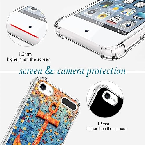 Miniatura 4 de Transparent Case for iPod Touch 567 Clear Bumper Designer Anchor-aa17 Phone Cover Clear Silicone Protective Case Shock-Proof Four Corners Reinforced