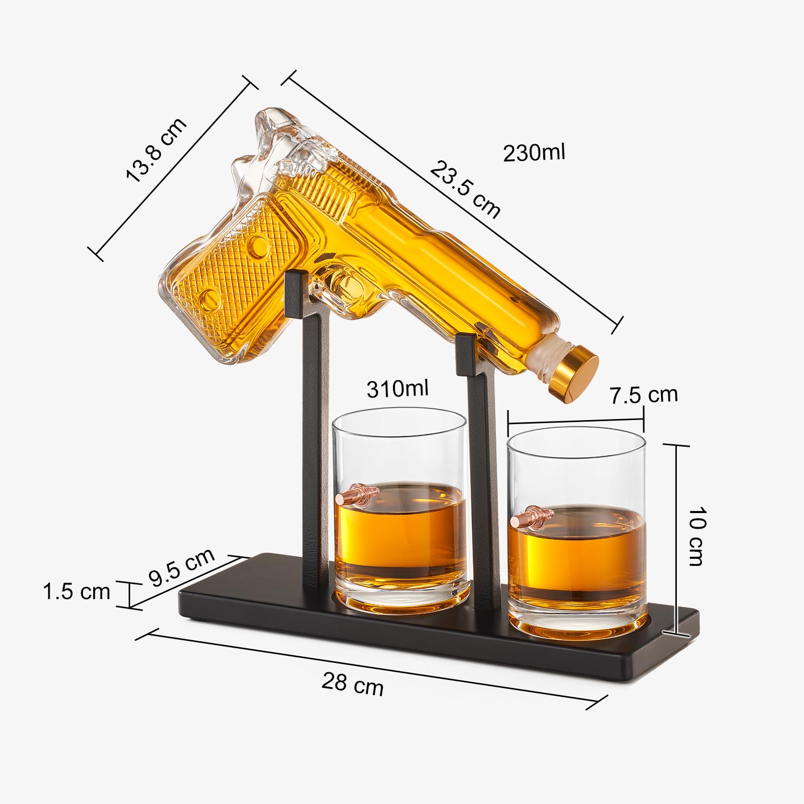 FURSARCAR Whiskey Decanter Set With 2 Glasses - Soldiers Design, Unique Gift For Dad, Men, Retirement, Fathers Day