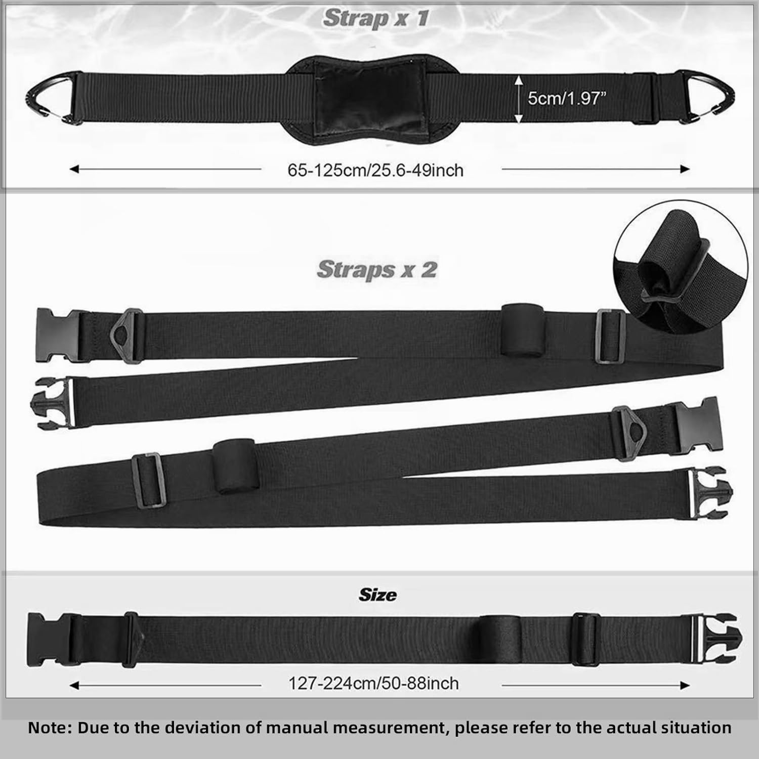 M Jiuyunmu Kayak Surfboard Shoulder Strap Hands-Free, SUP Carrying Adjustable Strap, Padded Shoulder Sling Paddle Board Canoe Kayak Accessories, Paddle Board/Surfboard Shoulder Strap
