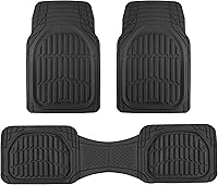 Vista 16 de Motor Trend FlexTough Alfombrillas para Automóviles, Alfombrillas Grises de Plato Profundo para Todo Clima, Alfombrillas Automotrices Impermeables