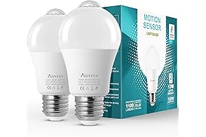 Motion Light Bulbs for Outdoors: 13W Equivalent Dusk to Dawn LED Security Bulbs