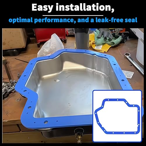 Miniatura 6 de TH400 Transmission Oil Pan Gaske for GM Turbo 400, High Durometer Vulcanized Rubber Molded Over Steel Trans Gasket, No Sealant Needed