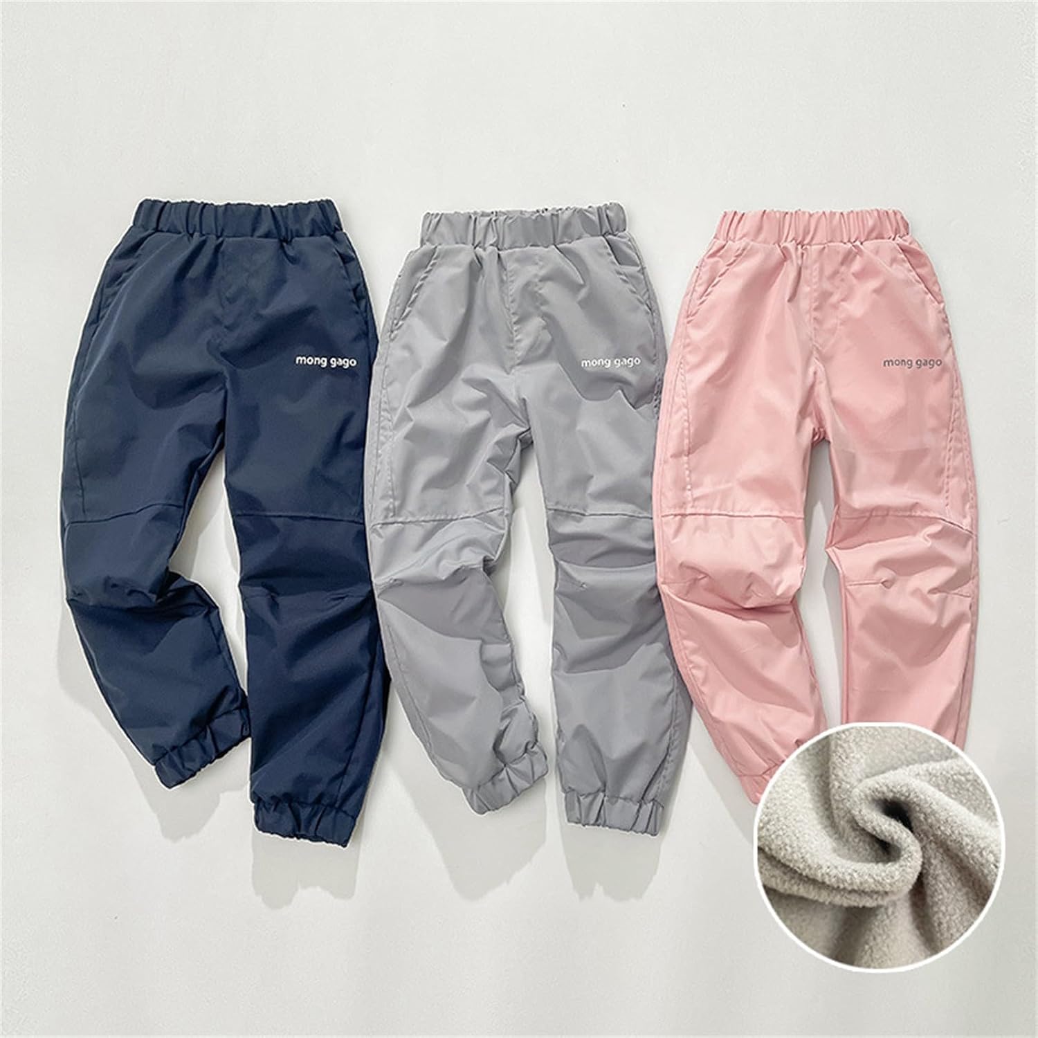 Snow Pants for Girls Boys Heavyweight Fleece Lined Ski Pants Winter Thick Snowboard Trousers Waterproof Windproof Snowpants
