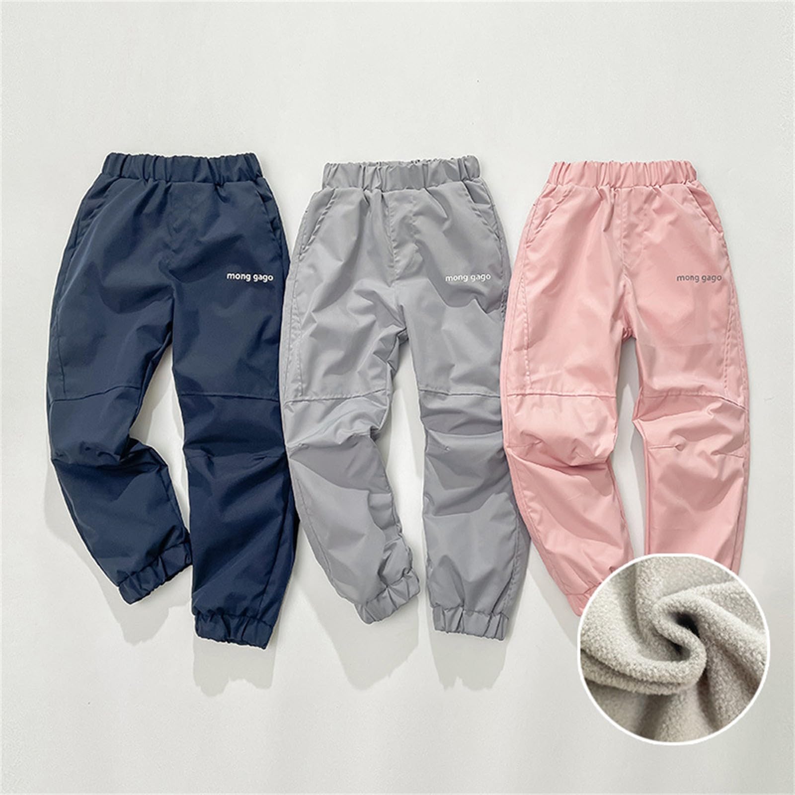 Pantalon de ski pour enfants garçons et filles - Imperméable - Isolé - Pantalon de ski ample avec poches - Pantalon de pluie tendance pour la planche à neige, la randonnée, la neige
