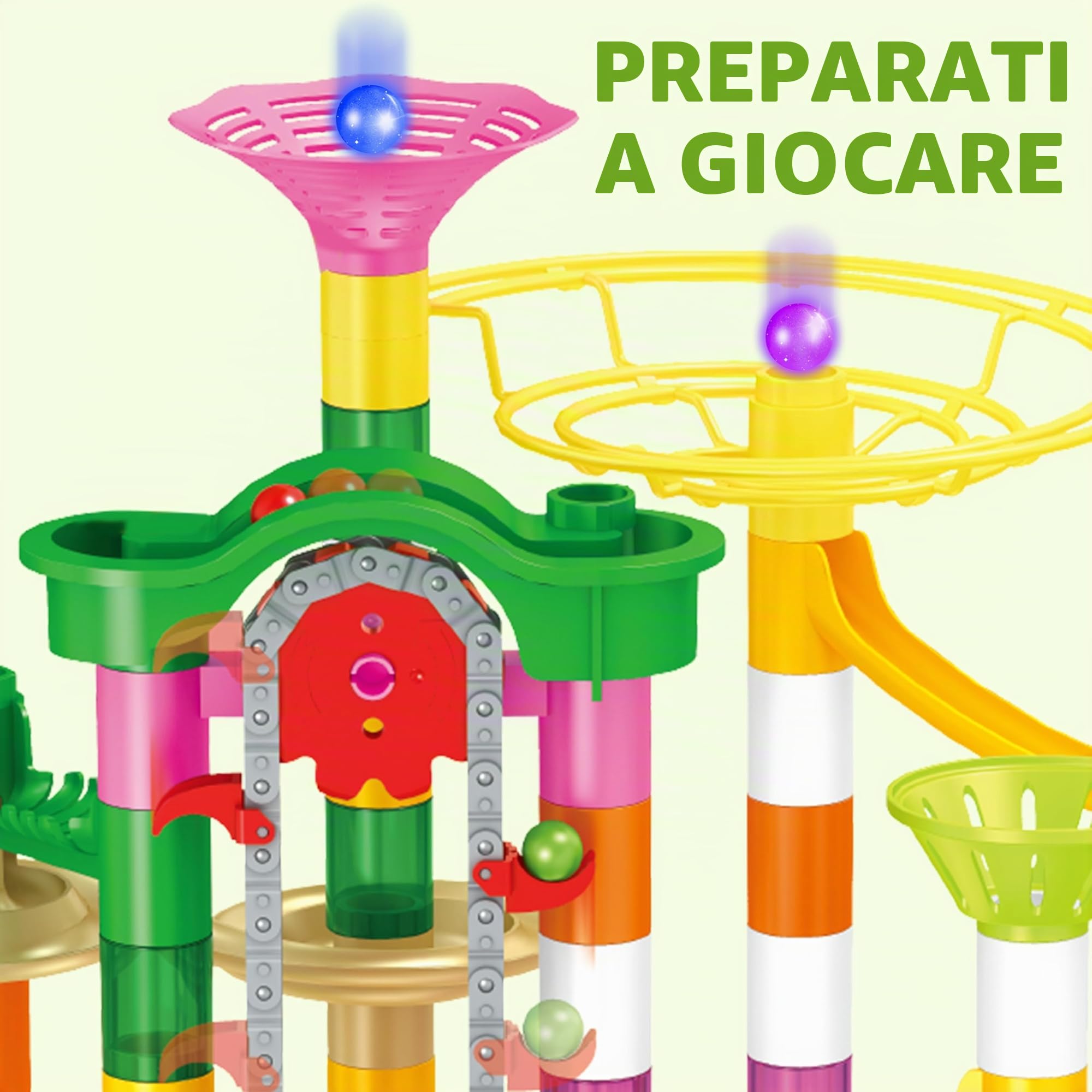 JOYIN Pista per marmotta, 236 pezzi, giocattolo educativo con ascensore motorizzato, giocattolo educativo per bambini di età 7 8 9 10 11 12 anni