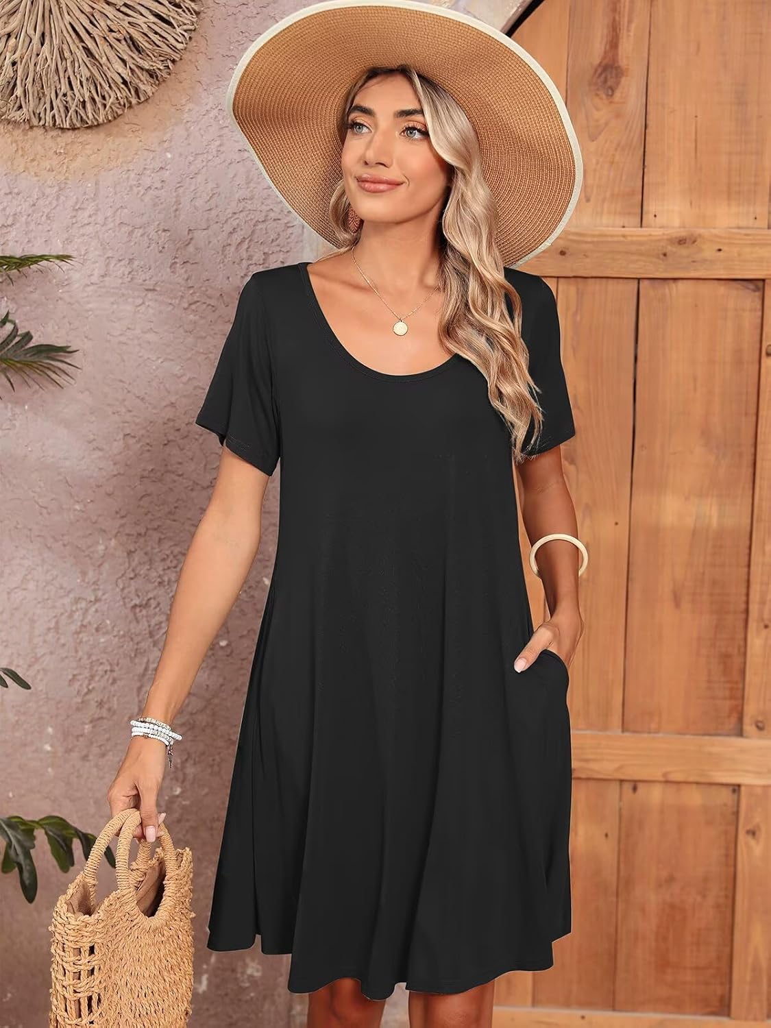 BELAROI Womens Plus Size Casual Dresses Summer Tshirt Dress Swing Short Sleeve Vacation Beach Coverup - Image 4