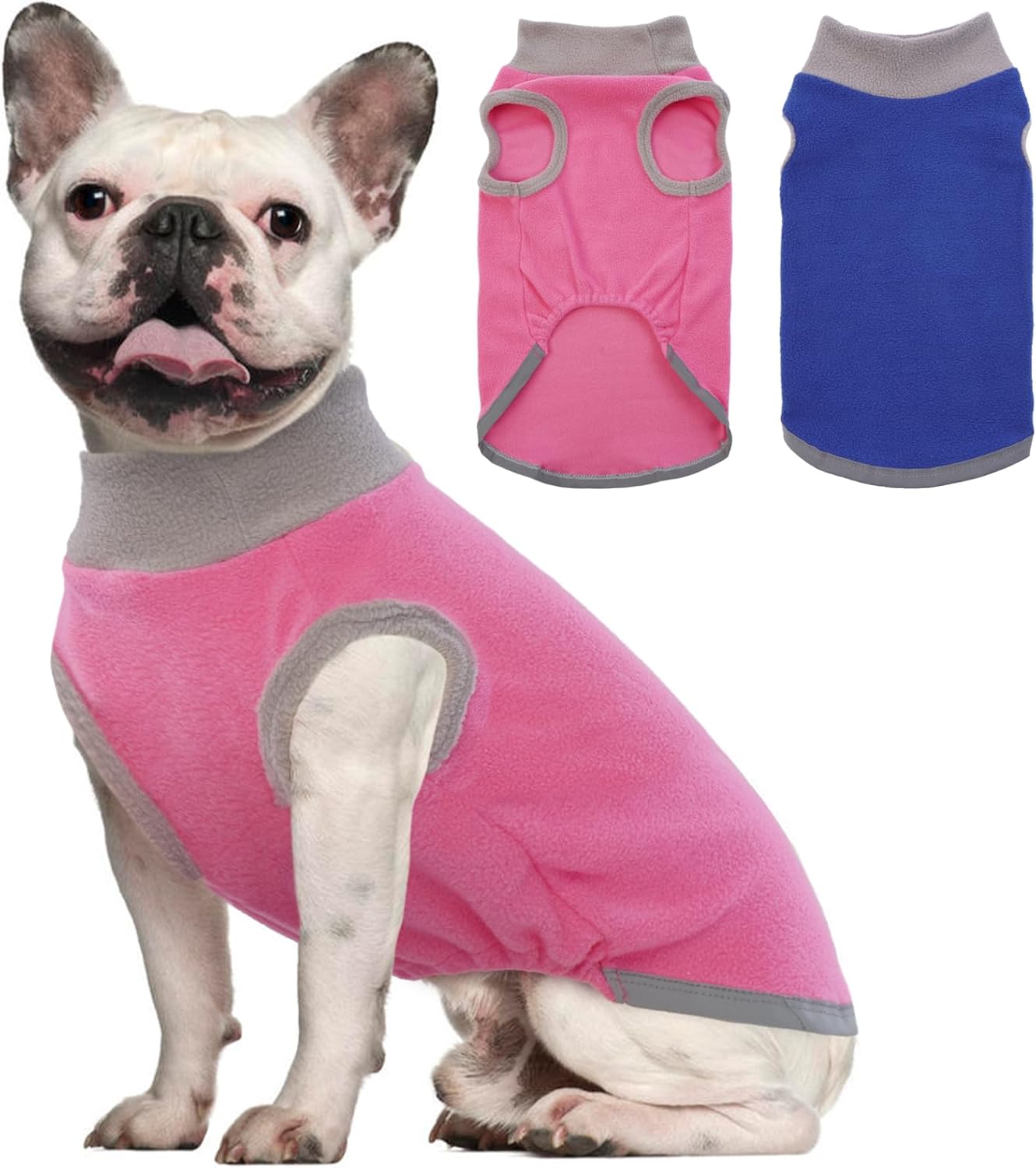 IDOMIK 2 PCS Dog Sweaters for Medium Dogs,Warm Dog Sweater