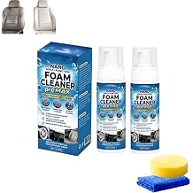 Nano Multi-Functional Foam Cleaner Pro MAX, Multi Enzyme Foam Cleaner, Foam No Rinse Cleaner Spray, for Leather, Fabric & Tires, Dust Repellent Stain Remover for Auto & Home,2PCS