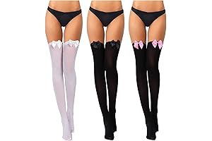 Over Knee Thigh High Stockings with Bow: Embrace a Sultry Allure