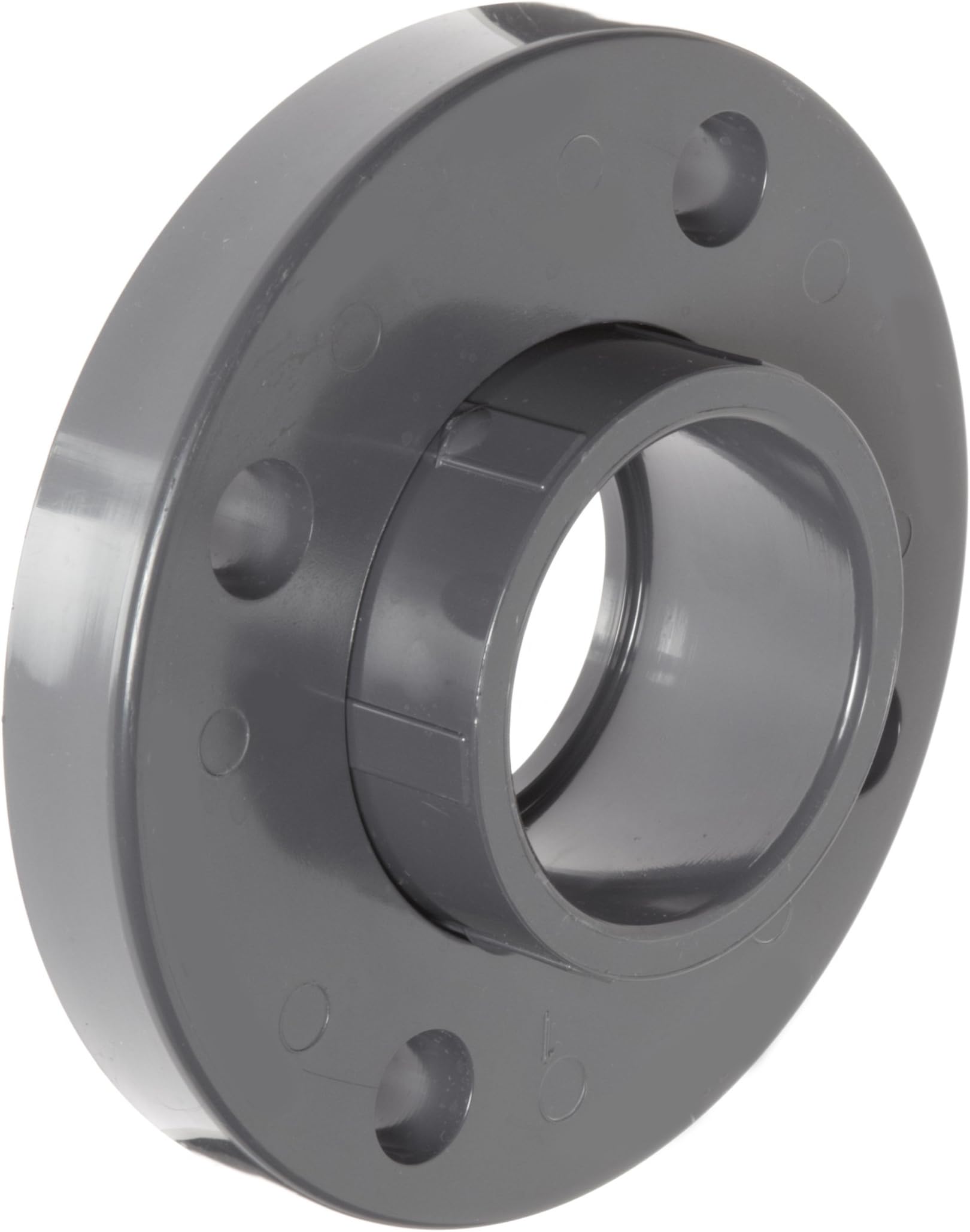 854-020 PVC Pipe Fitting, Van Stone Flange, Class 150, Schedule 80, Gray, 2" Socket