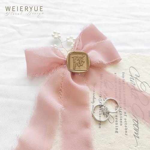 Miniatura 5 de Juego de 3 rollos de cinta de gasa con borlas de 1.5 pulgadas x 7 yardas, cinta sedosa deshilachada para invitaciones de boda, ramos, envoltura de