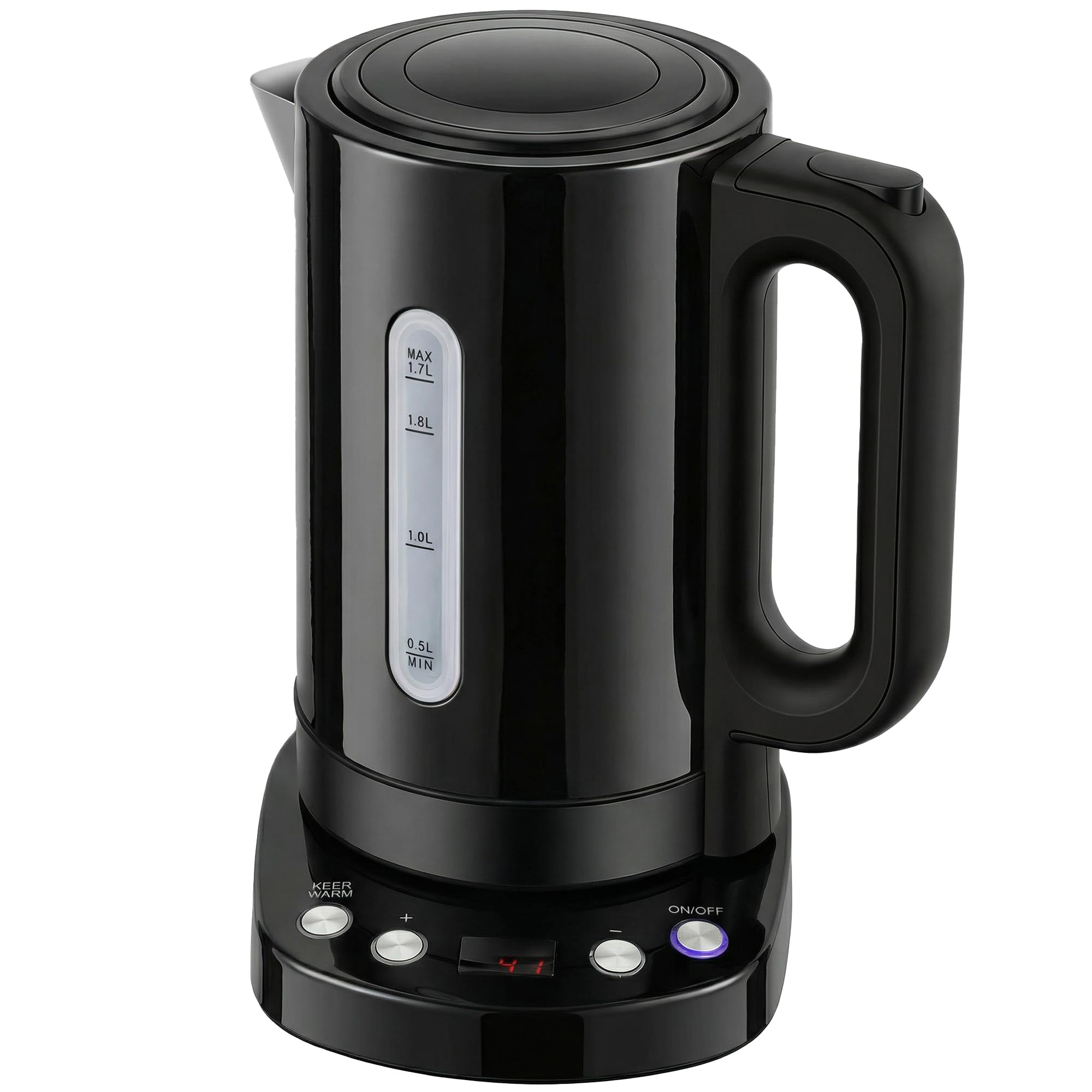 HOMCOM Variable Temperature Kettle 1.7L Temperature Control 3kW, Black