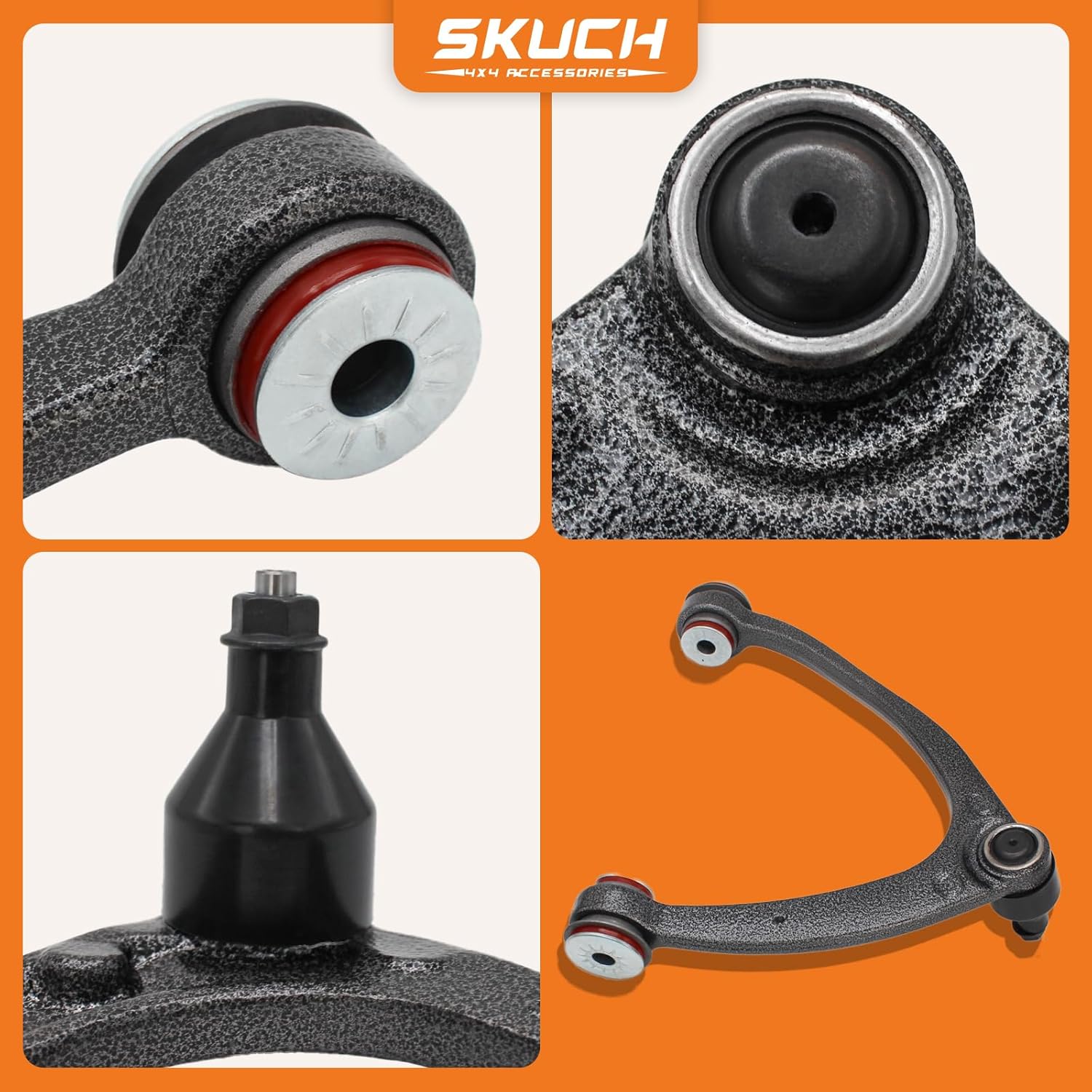 Front Upper Control Arms w/Ball Joints For 2007-2013 Chevy Silverado Tahoe Avalanche Suburban GMC Sierra Yukon XL Cadillac Escalade EXT ESV K80669 K80670-(2pc Set)