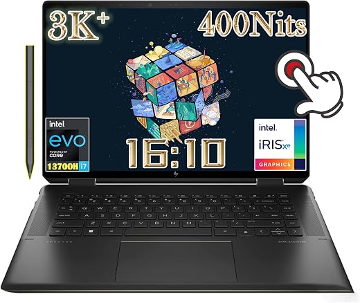 HP - Spectre x360 2-in-1 13.5" 3K2K OLED Touchscreen Laptop - Intel Evo Core i7 1195G7 2X TB4 MPP 2.0 Tilt Pen Included Windows 11 Home+ HDMI Cable (16GB RAM | 1TB PCIe SSD+32GB Intel Optane)
