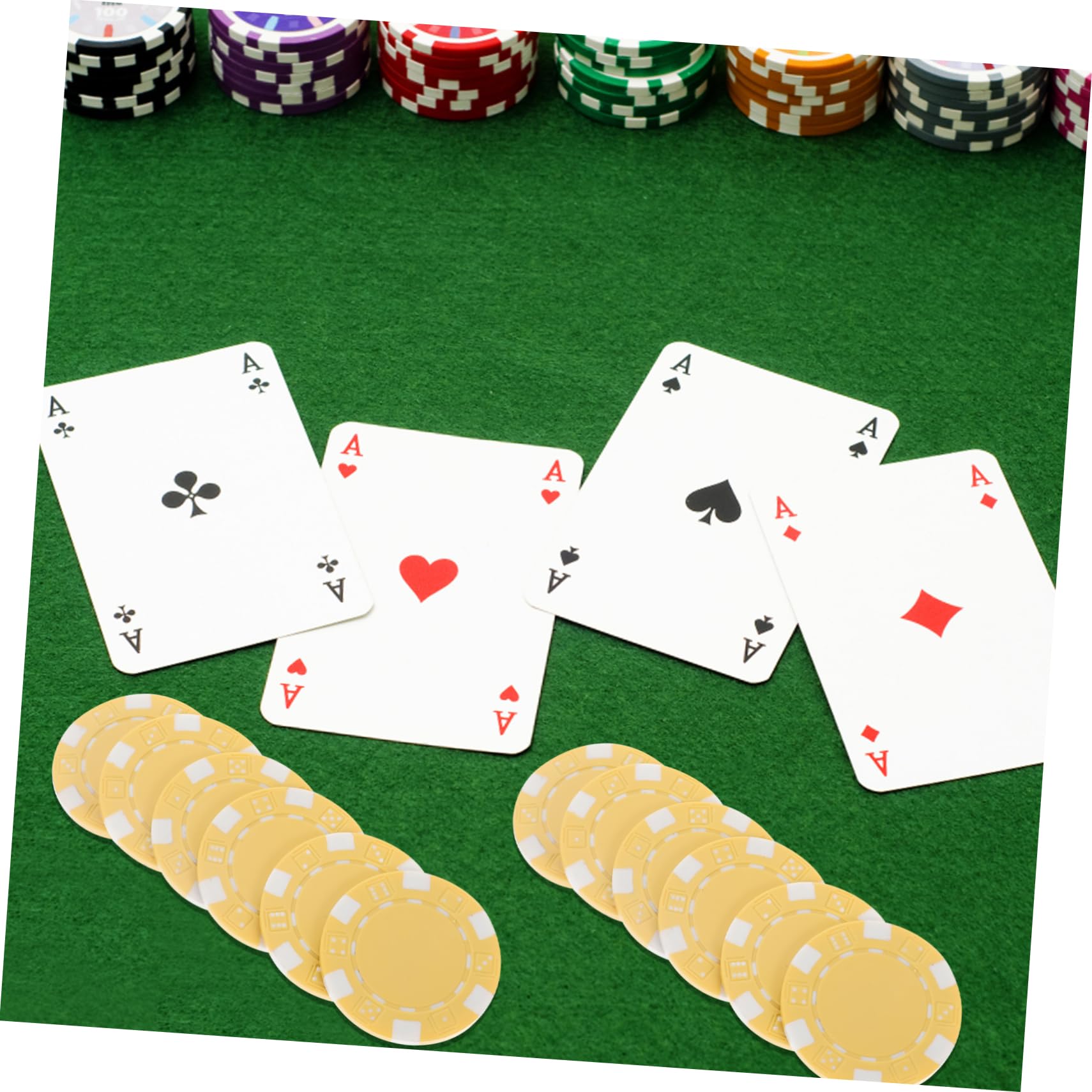 SUPVOX Poker Night Essentials 50pcs Plastic Poker Chips Small Game Counting Chips Home Gaming