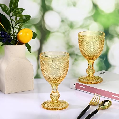 Miniatura 3 de Bokon Paquete de 12 copas de vino tinto, copas de vino de alta transparencia, copa de vino de 10 onzas, copa de vidrio vintage con diseño de