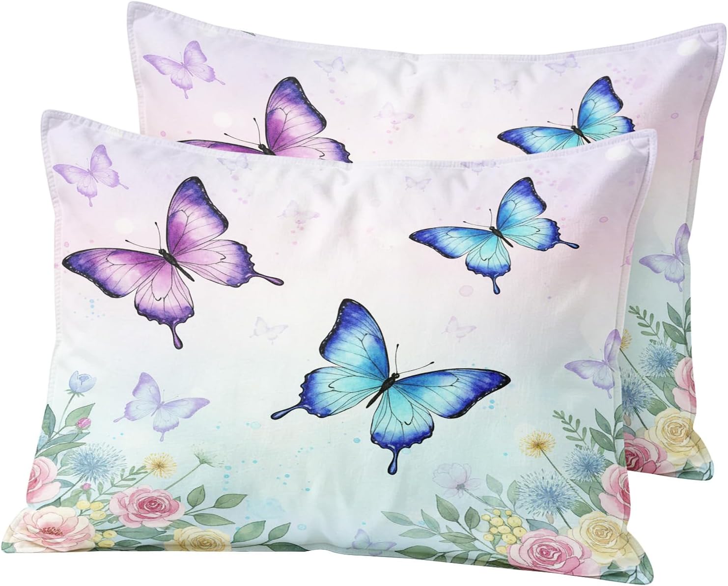 Butterfly Pillowcases Standard Set of 2, Women Gifts
