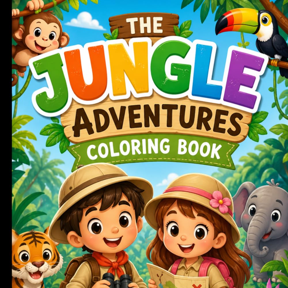The Jungle Adventure: Coloring Book
