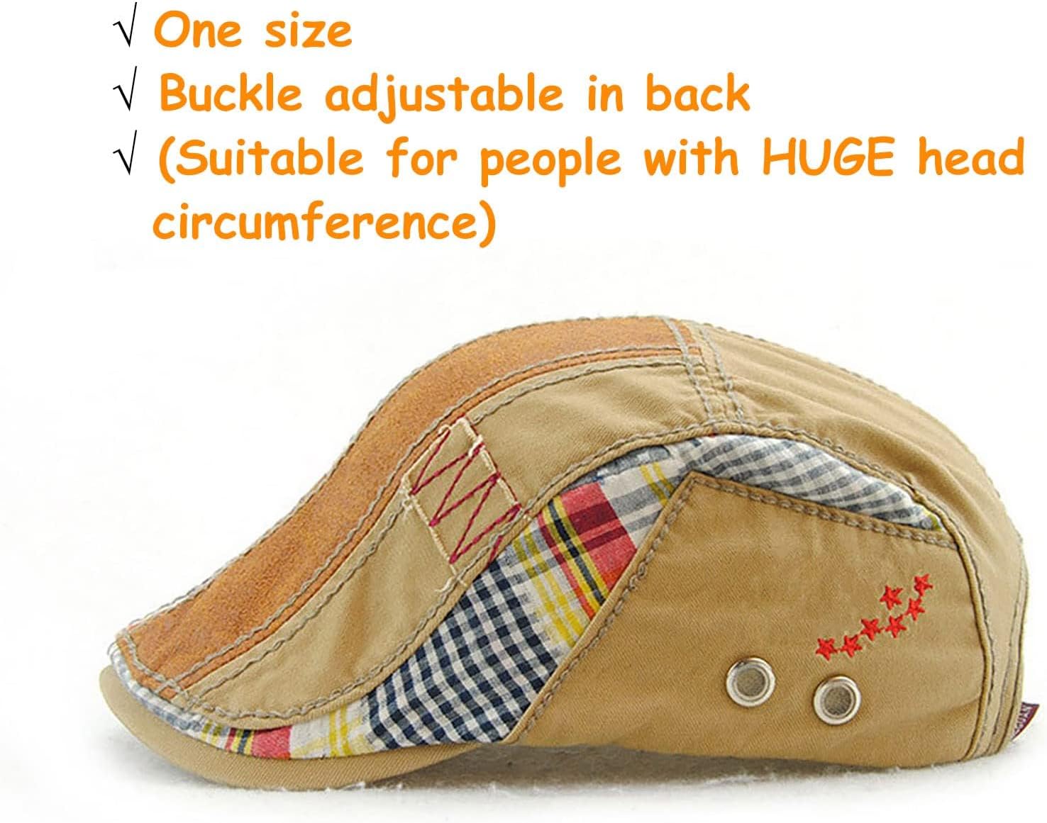 M MOACC Men Beret Hat Cotton Adjustable Newsboy Hats Cabbie Gatsby Cap Driving Flat Caps - Image 2