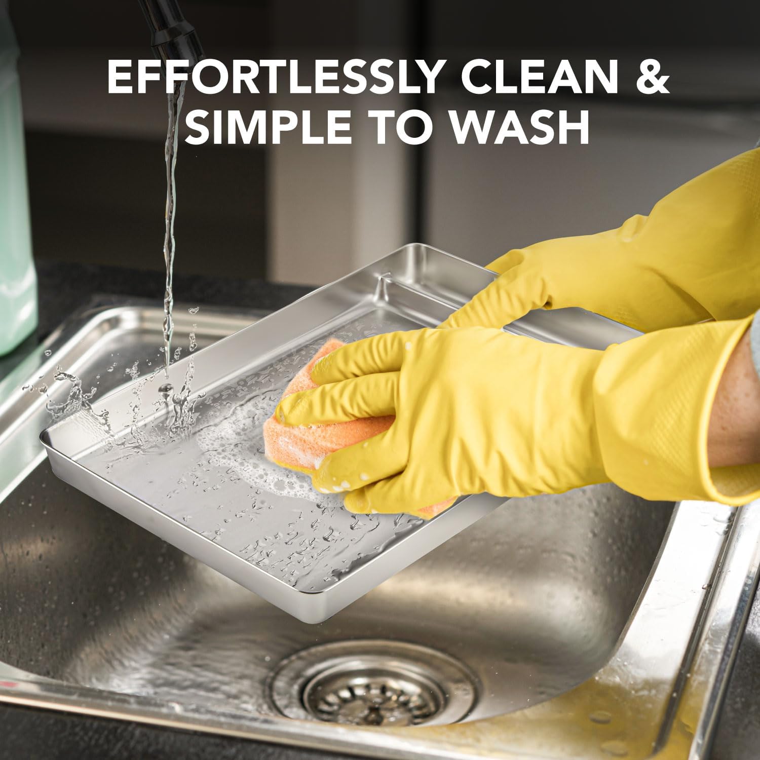 Stainless Steel Replacement Tray Compatible with petsafe-ScoopFree Self-Cleaning Litter Box Systems - with Teaser for Cat - Never Absorbs Odor, Stains