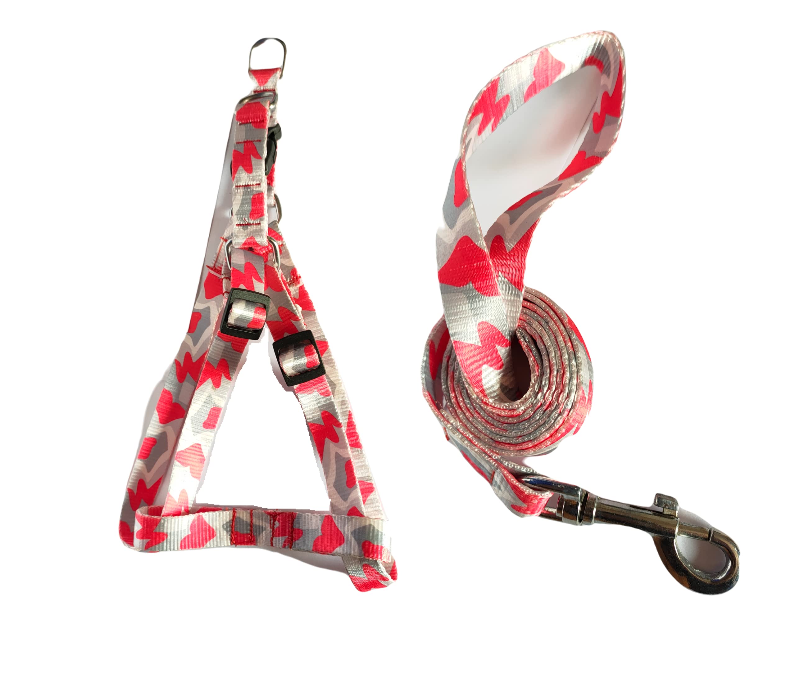 RvPaws Dog Harness 3/4. Inch and Leash Soft Nylon Color-Full Printed 0.75 Inch, Nylon Adjustable Leash with Harness Set Printed Nylon Medium Harness for Medium Dogs Size 22 MM - Colour May Vary (B09KRYKHNX) Amazon Price History, Amazon Price Tracker