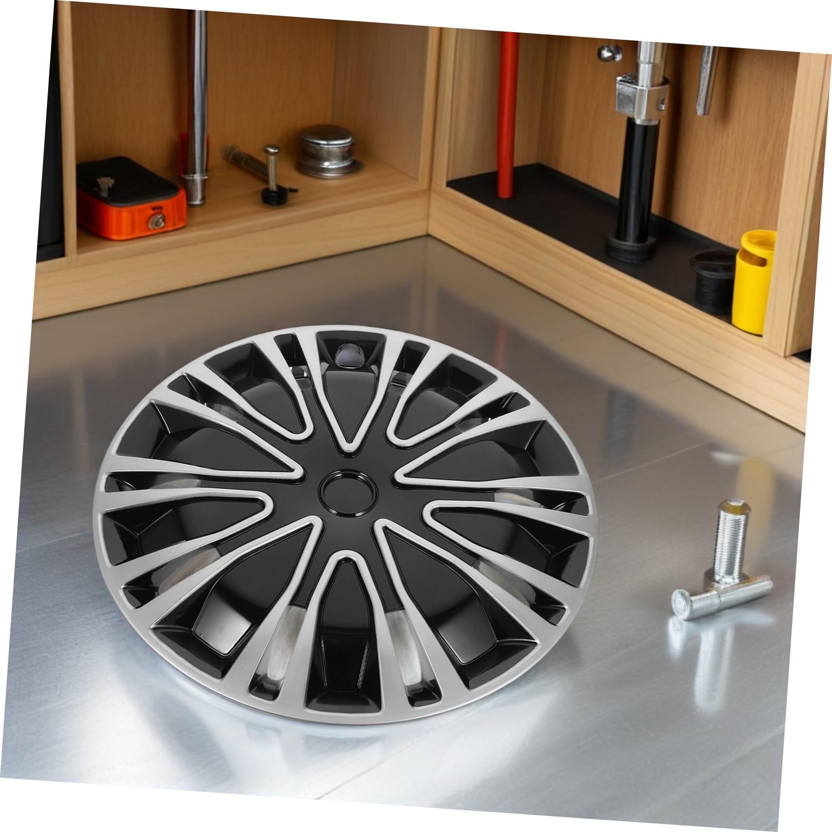 Tapacubos Decorativos de Rueda 13 Pulgadas Resistentes de PP Instalación Rápida para Coches y Protección contra Agua y Suciedad