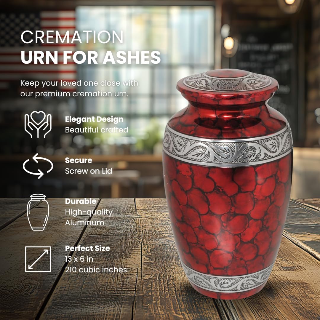 Middleton Royal Adult Cremation Urn – Aluminium Cremation Urn for Human Ashes - Adult