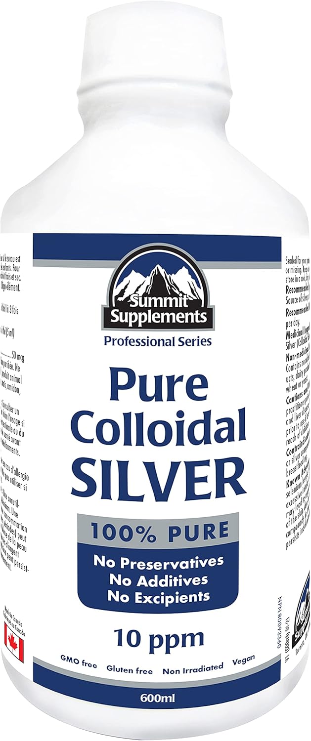 Summit Supplements Colloidal Silver 10 Ppm 600ml Professional