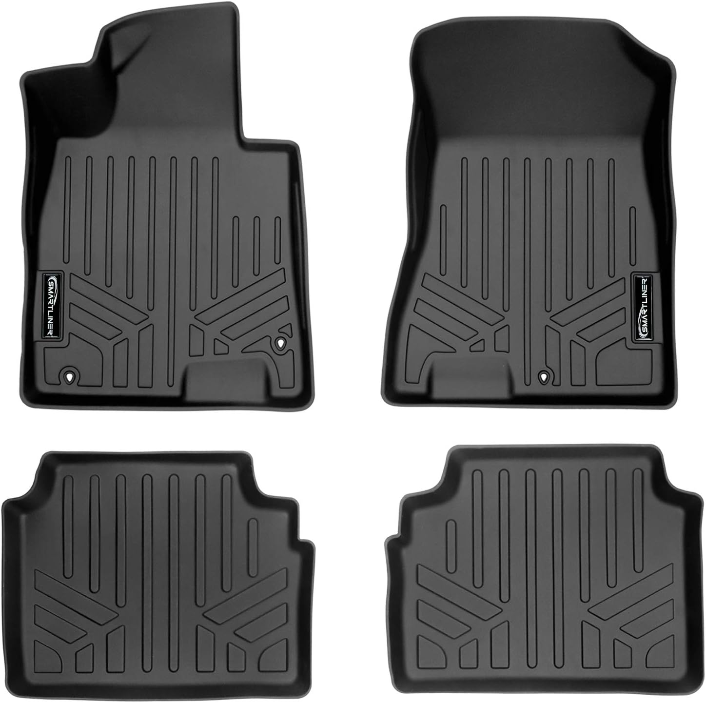 SMARTLINER Custom Fit Floor Mats 2 Row Liner Set Compatible with 2021-2024 Kia K5