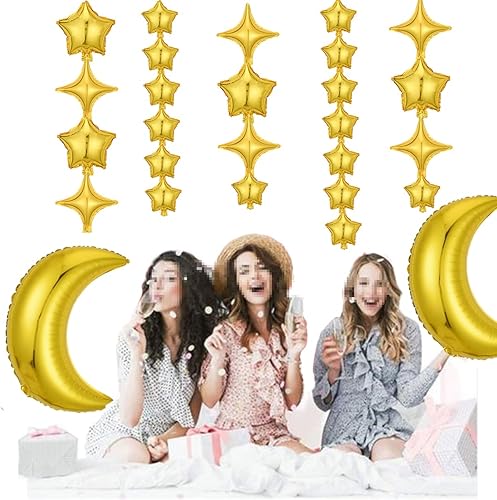 Miniatura 4 de 52 globos grandes de Mylar de 36 pulgadas, globos de papel de aluminio de estrella, globos de cuatro puntas, graduación, baby shower, despedida de
