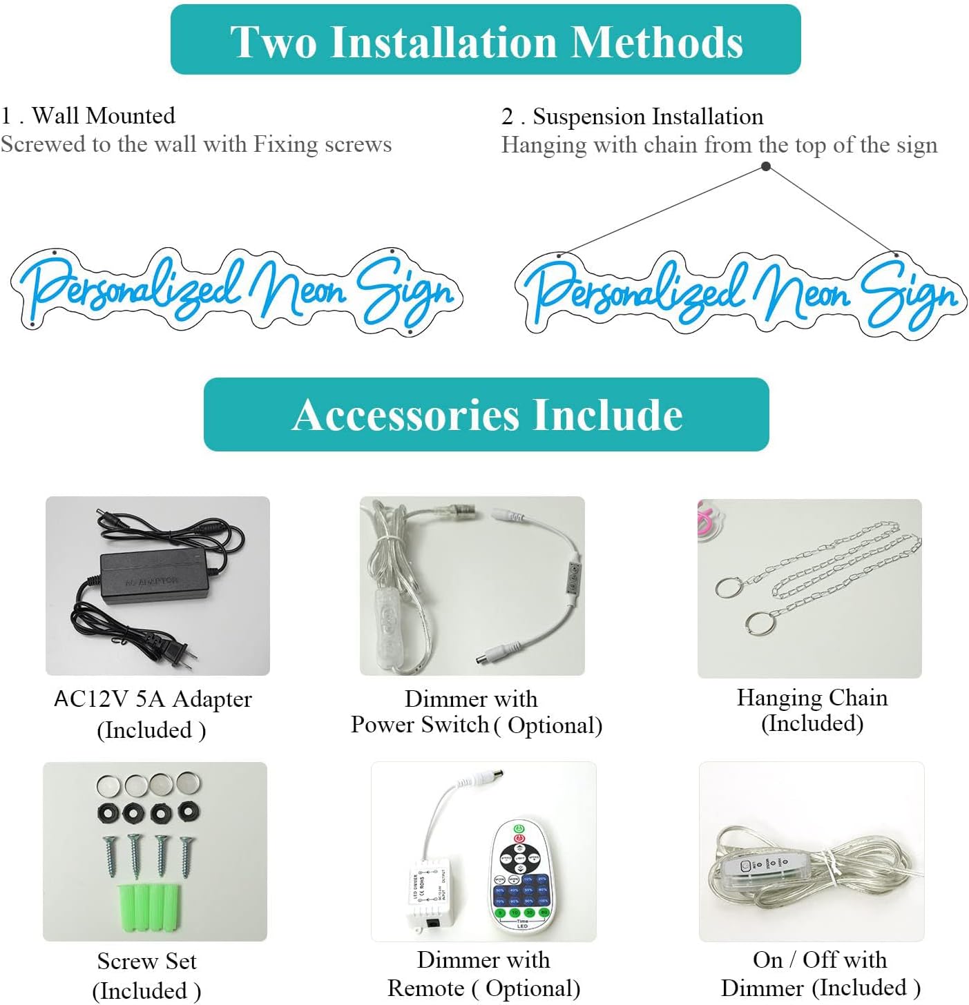 Custom Neon Signs, Neon Sign Customizable for Wall Decor, Personalized Neon Sign for Wedding Birthday Party Bedroom Bar Salon Shop Business Logo Neon Name Signs