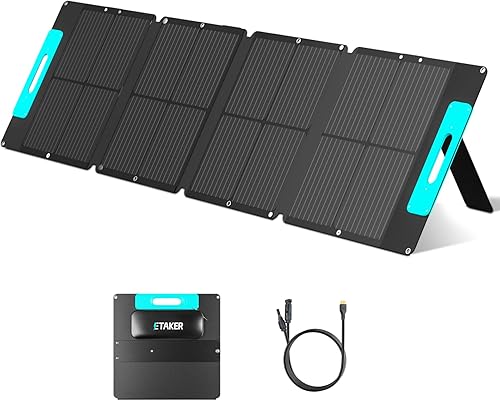 Panel solar portátil de 200 W, 200 vatios para estación de energía portátil EP300M2000, cargador solar plegable con funda de transporte, IP65 para